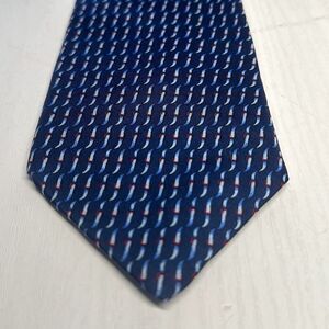 Brooks Brothers Makers 100% silk tie Made in Italy necktie seal blue navy